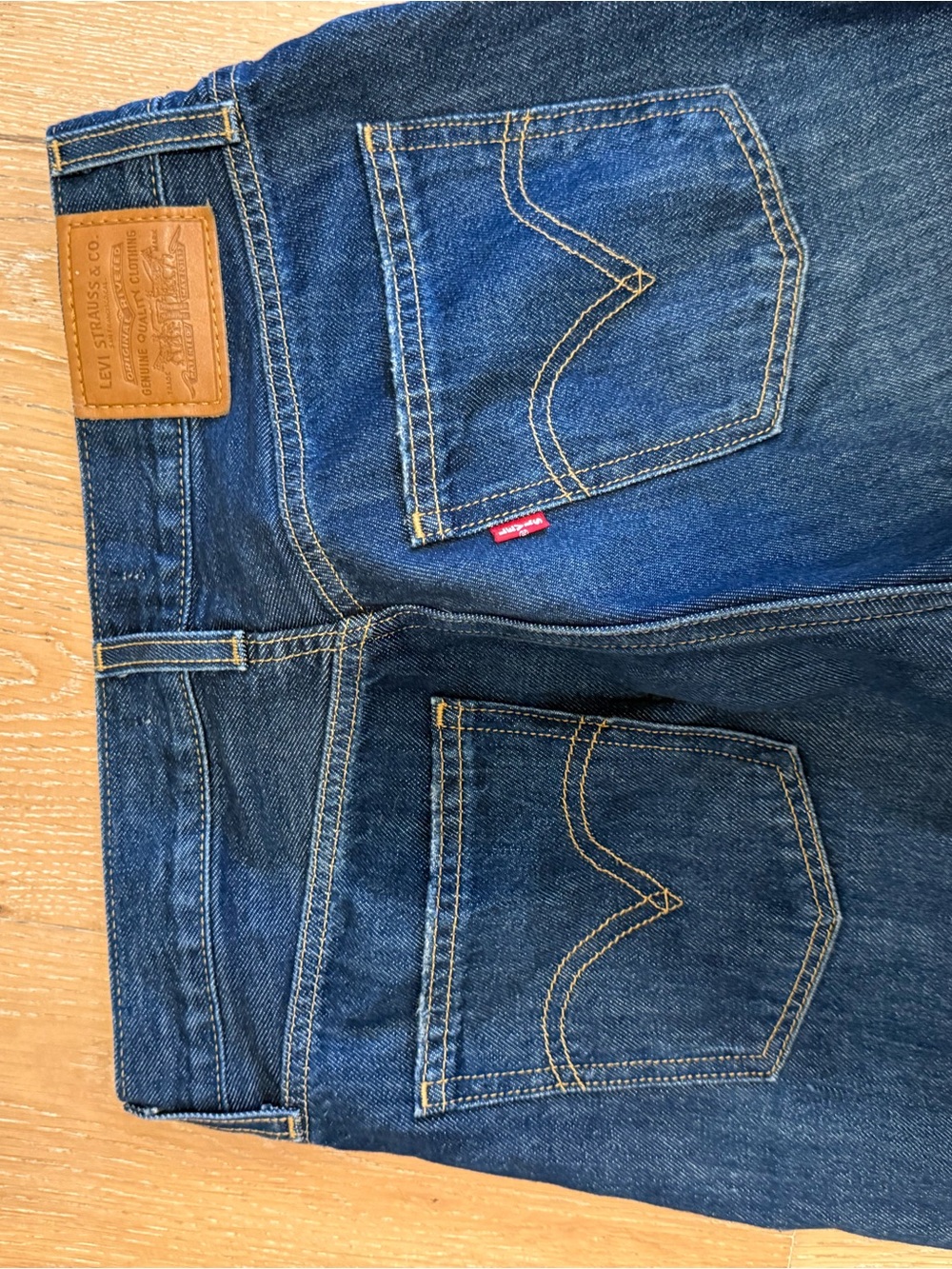 Levi's Straight Leg Dark Blue Denim Jeans